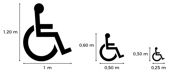 Dimensions Réglementaires Pochoirs Handicapés